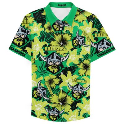 NRL Canberra Raiders Custom Text Hawaiian Shirt