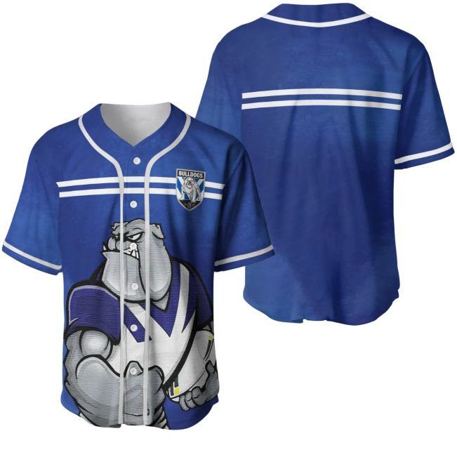NRL Canterbury-Bankstown Bulldogs Blue Baseball Jersey