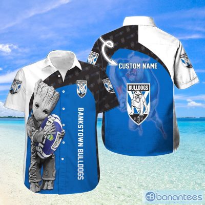 NRL Canterbury-Bankstown Bulldogs Custom Name Baby Groot Hawaiian Shirt
