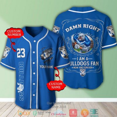 NRL Canterbury-Bankstown Bulldogs Fan Now And Forever Custom Name Number Baseball Jersey