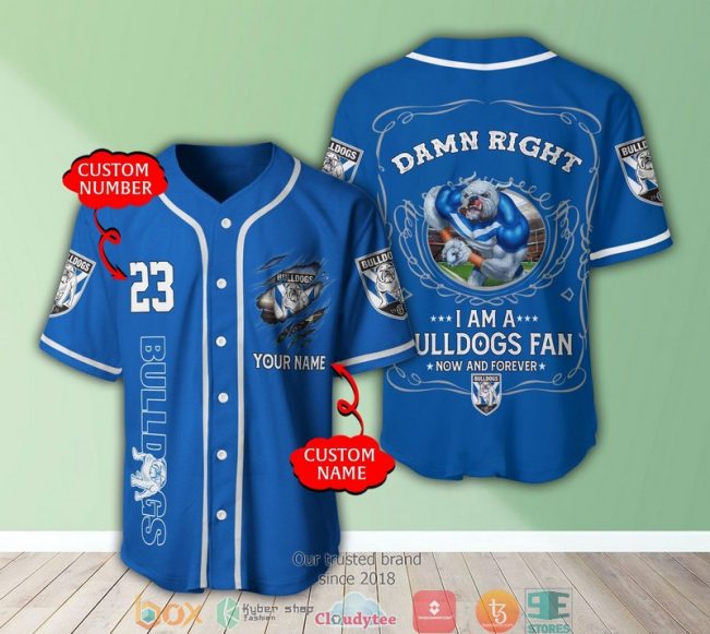 NRL Canterbury-Bankstown Bulldogs Fan Now And Forever Custom Name Number Baseball Jersey