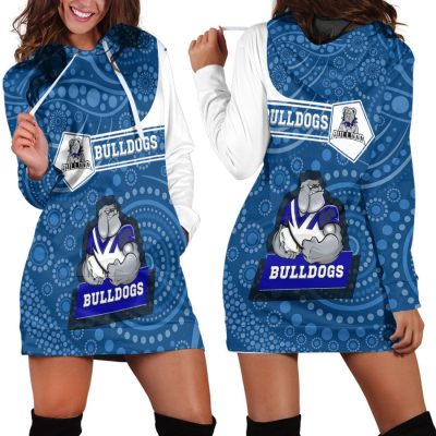 NRL Canterbury-Bankstown Bulldogs Indigenous Simple Style Women Hoodie Dress