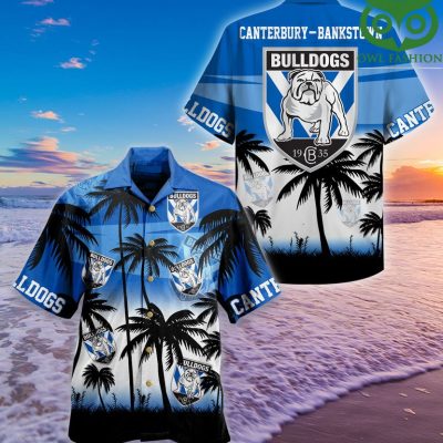 NRL Canterbury-Bankstown Bulldogs Palm Trees Hawaiian Shirt