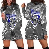 NRL Canterbury-Bankstown Bulldogs Superman Rugby Women Hoodie Dress