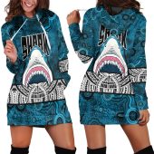 NRL Cronulla-Sutherland Sharks Aboriginal Tattoo Style Women Hoodie Dress
