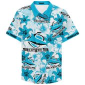 Nrl Cronulla Sutherland Sharks Floral Custom Text Hawaiian Shirt 1636.jpg - demo10