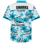 Nrl Cronulla Sutherland Sharks Floral Custom Text Hawaiian Shirt 1640.jpg - demo10