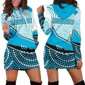 NRL Cronulla-Sutherland Sharks Indigenous Unique Women Hoodie Dress