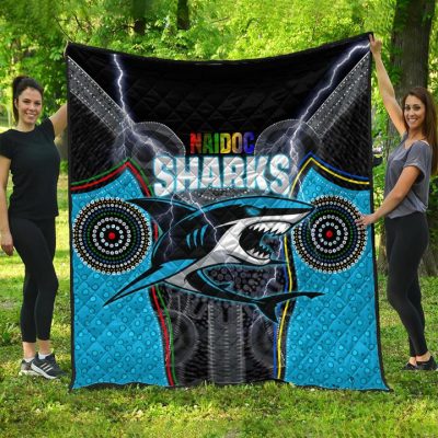 NRL Cronulla-Sutherland Sharks NAIDOC Week Quilt Blanket