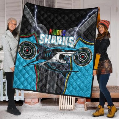 NRL Cronulla-Sutherland Sharks NAIDOC Week Quilt Blanket