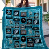 NRL Cronulla-Sutherland Sharks Quilt Blanket V1