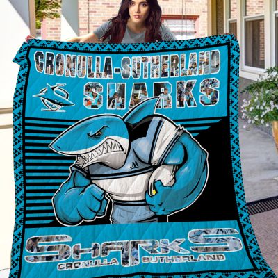 NRL Cronulla-Sutherland Sharks Quilt Blanket V2