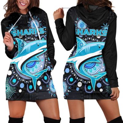 NRL Cronulla-Sutherland Sharks Special Style Women Hoodie Dress