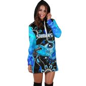 Nrl Cronulla Sutherland Sharks Unique Indigenous Women Hoodie Dress 2.jpg - demo10