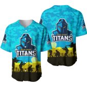 NRL Gold Coast Titans ANZAC Camo Baseball Jersey