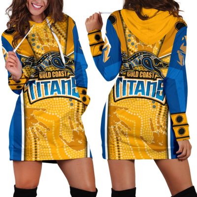 NRL Gold Coast Titans Aboriginal Armor Version Women Hoodie Dress