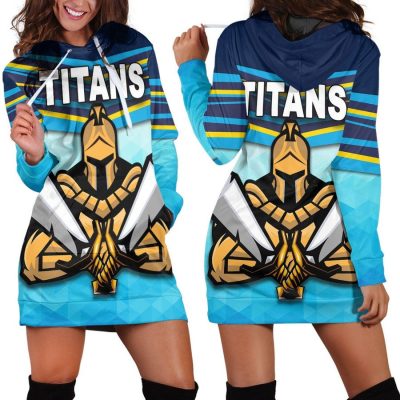 NRL Gold Coast Titans Simple Style Women Hoodie Dress