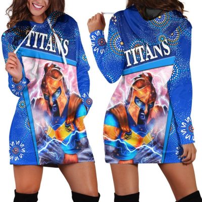NRL Gold Coast Titans Special Style Women Hoodie Dress