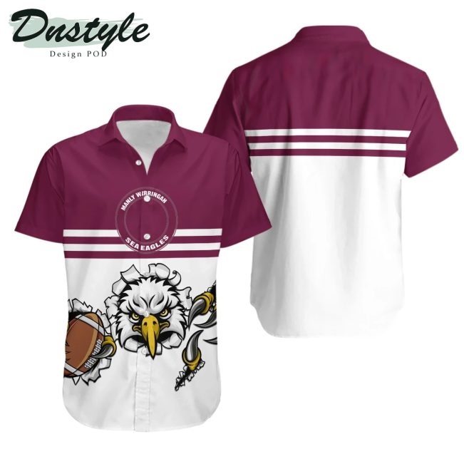 NRL Manly Warringah Sea Eagles Away Hawaiian Shirt