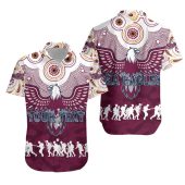 NRL Manly Warringah Sea Eagles Custom Text ANZAC Hawaiian Shirt