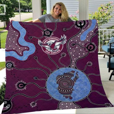 NRL Manly Warringah Sea Eagles Indigenious Quilt Blanket
