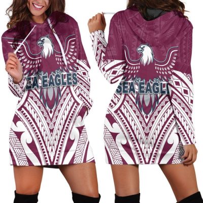 NRL Manly Warringah Sea Eagles Rugby Team Women Hoodie Dress