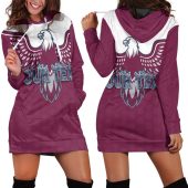 NRL Manly Warringah Sea Eagles Simple Custom Text Women Hoodie Dress
