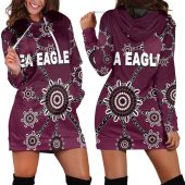 NRL Manly Warringah Sea Eagles Simple Indigenous Women Hoodie Dress