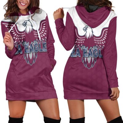 NRL Manly Warringah Sea Eagles Simple Women Hoodie Dress