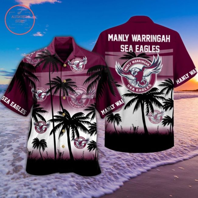 NRL Manly Warringah Sea Eagles Tropical Hawaiian Shirt