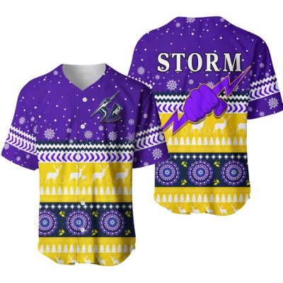 NRL Melbourne Storm Christmas Baseball Jersey