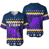 NRL Melbourne Storm Christmas Indigenous Baseball Jersey