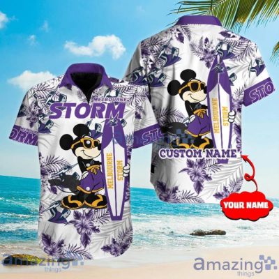 NRL Melbourne Storm Custom Name Mickey Hawaiian Shirt