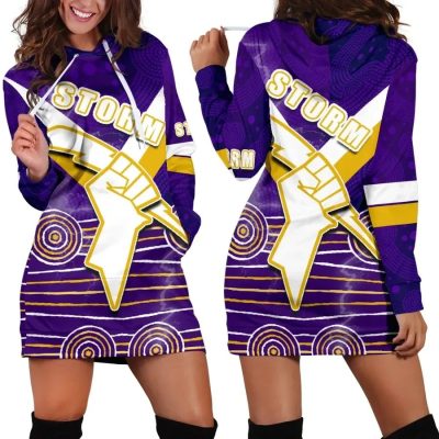 NRL Melbourne Storm Indigenous Women Hoodie Dress