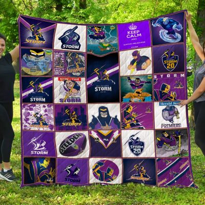 NRL Melbourne Storm Quilt Blanket V2