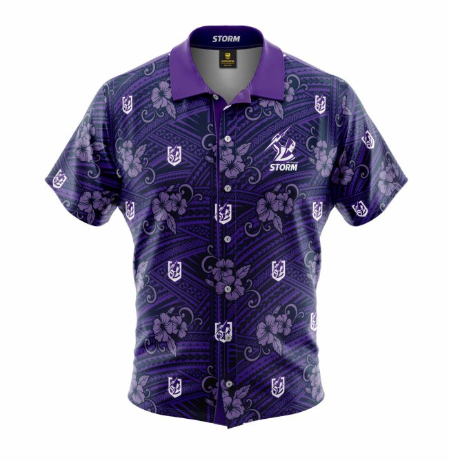 NRL Melbourne Storm Tribal Hawaiian Shirt