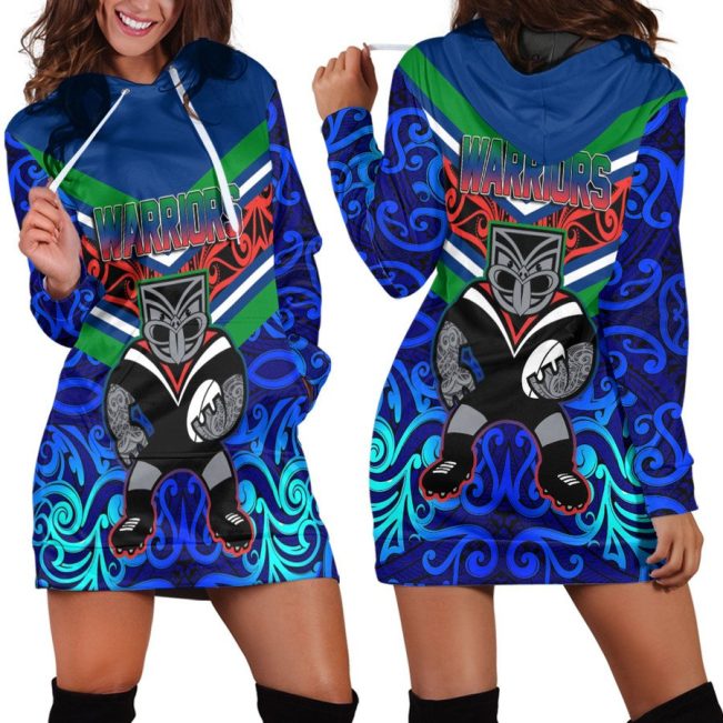 NRL New Zealand Warriors Aboriginal Tattoo Women Hoodie Dress