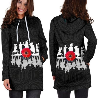 NRL New Zealand Warriors Lest We Forget ANZAC Day Women Hoodie Dress
