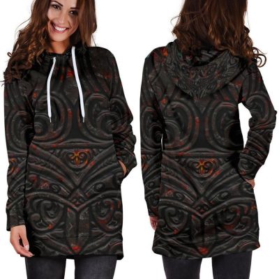NRL New Zealand Warriors Maori Tiki Vocalno Women Hoodie Dress