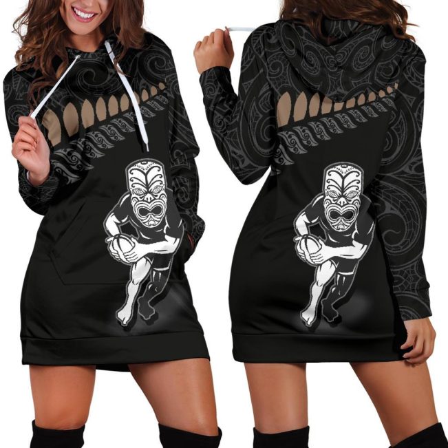 NRL New Zealand Warriors Rugby Women Hoodie Dress