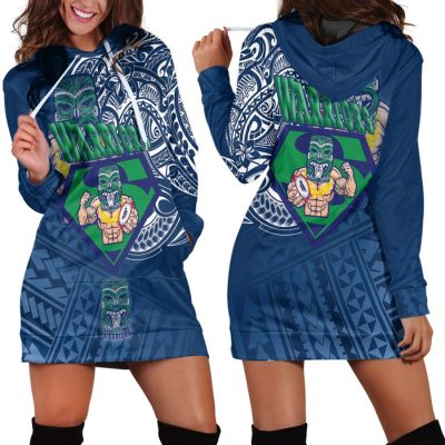 NRL New Zealand Warriors Superman Women Hoodie Dress