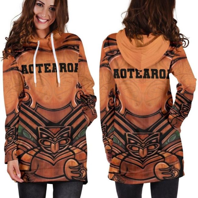 NRL New Zealand Warriors Whakairo Women Hoodie Dress