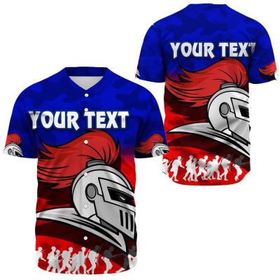 NRL Newcastle Knights ANZAC Camouflag Custom Text Baseball Jersey