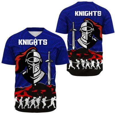 NRL Newcastle Knights ANZAC Day Baseball Jersey
