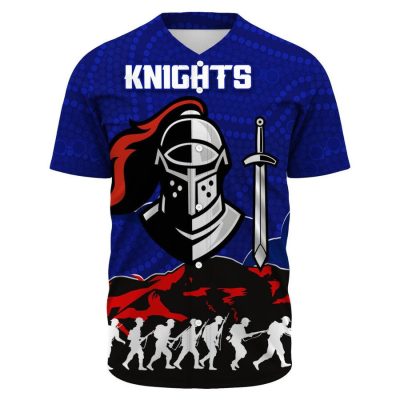 NRL Newcastle Knights ANZAC Day Baseball Jersey