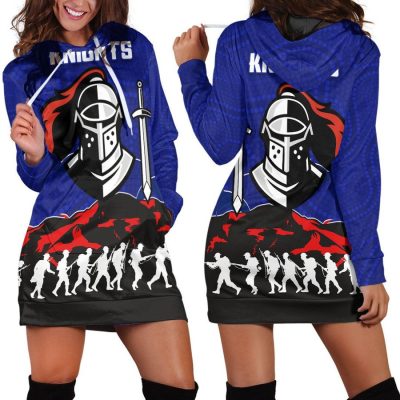 NRL Newcastle Knights ANZAC Day Women Hoodie Dress