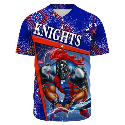 NRL Newcastle Knights Mascot Indigenous Baseball Jersey