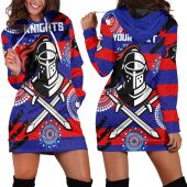 NRL Newcastle Knights Victory Custom Text Women Hoodie Dress