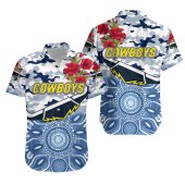 NRL North Queensland Cowboys ANZAC Indigenous Vibes Hawaiian Shirt