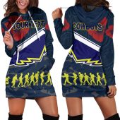 NRL North Queensland Cowboys Custom Text ANZAC Special Style Women Hoodie Dress